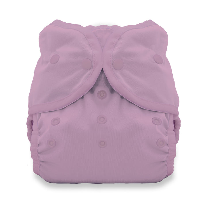 Thirsties Duo wrap diaper cover with snaps crocus pink purple