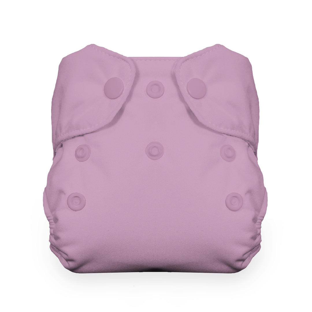 pink purple newborn all in one diaper with cotton Thristies crocus