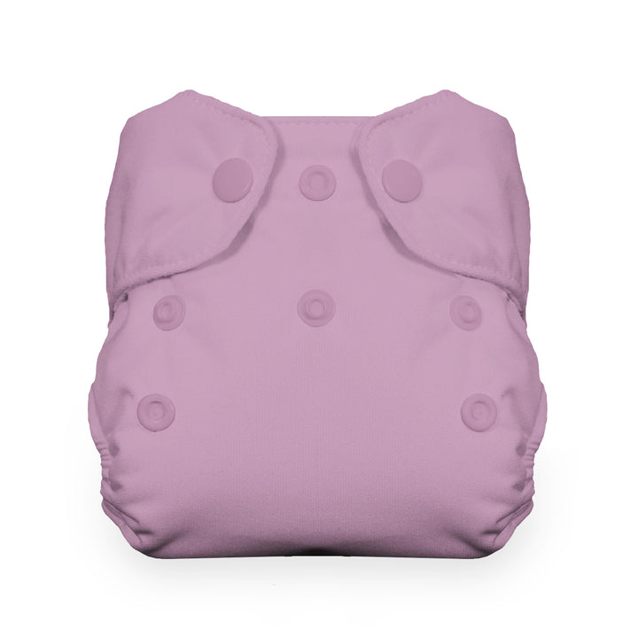 pink purple newborn all in one diaper with cotton Thristies crocus