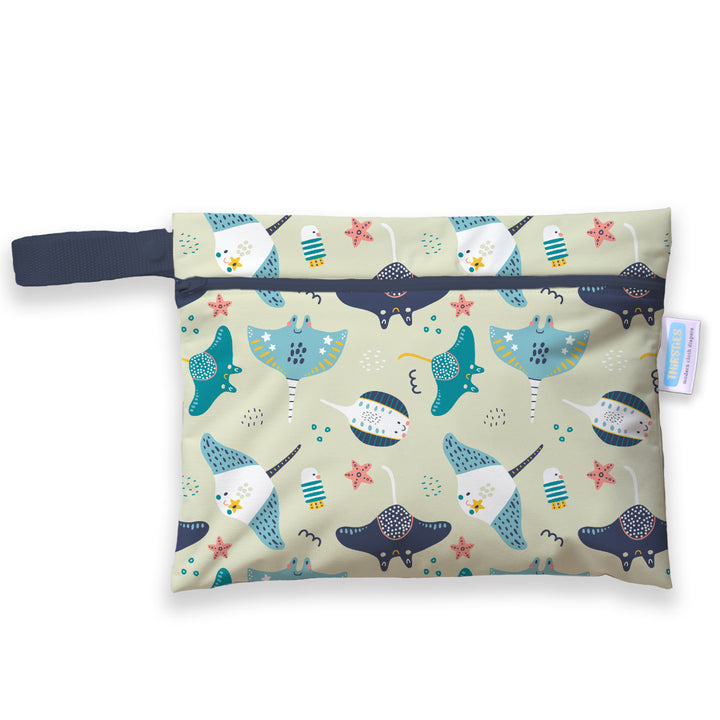 Thirsties mini wet bag ray print for swim diapers