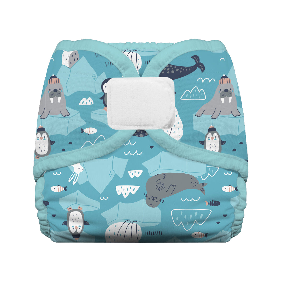 Thirsties diaper cover hook and loop ice flow print for babies