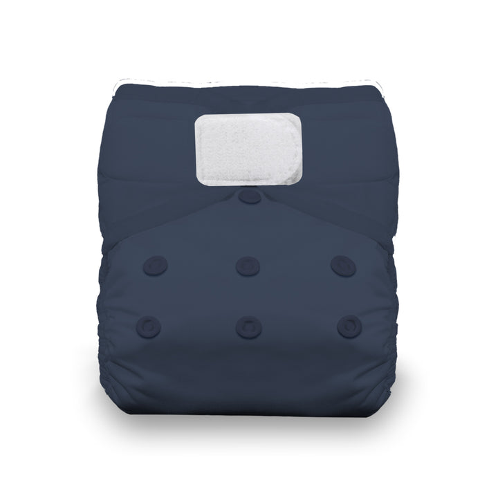 Thirsties natural cotton pocket cloth diaper navy blue with hook and loop closure