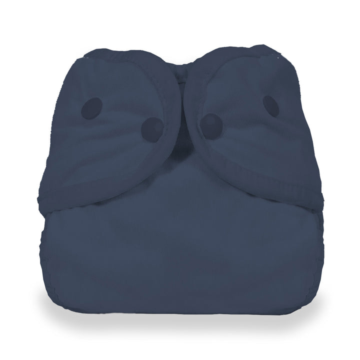 Thirsties waterproof diaper cover navy blue with snaps