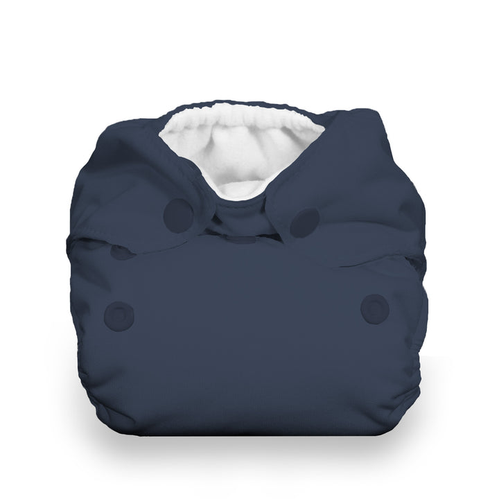 Thirsties cotton all in one diaper for newborns with snaps navy