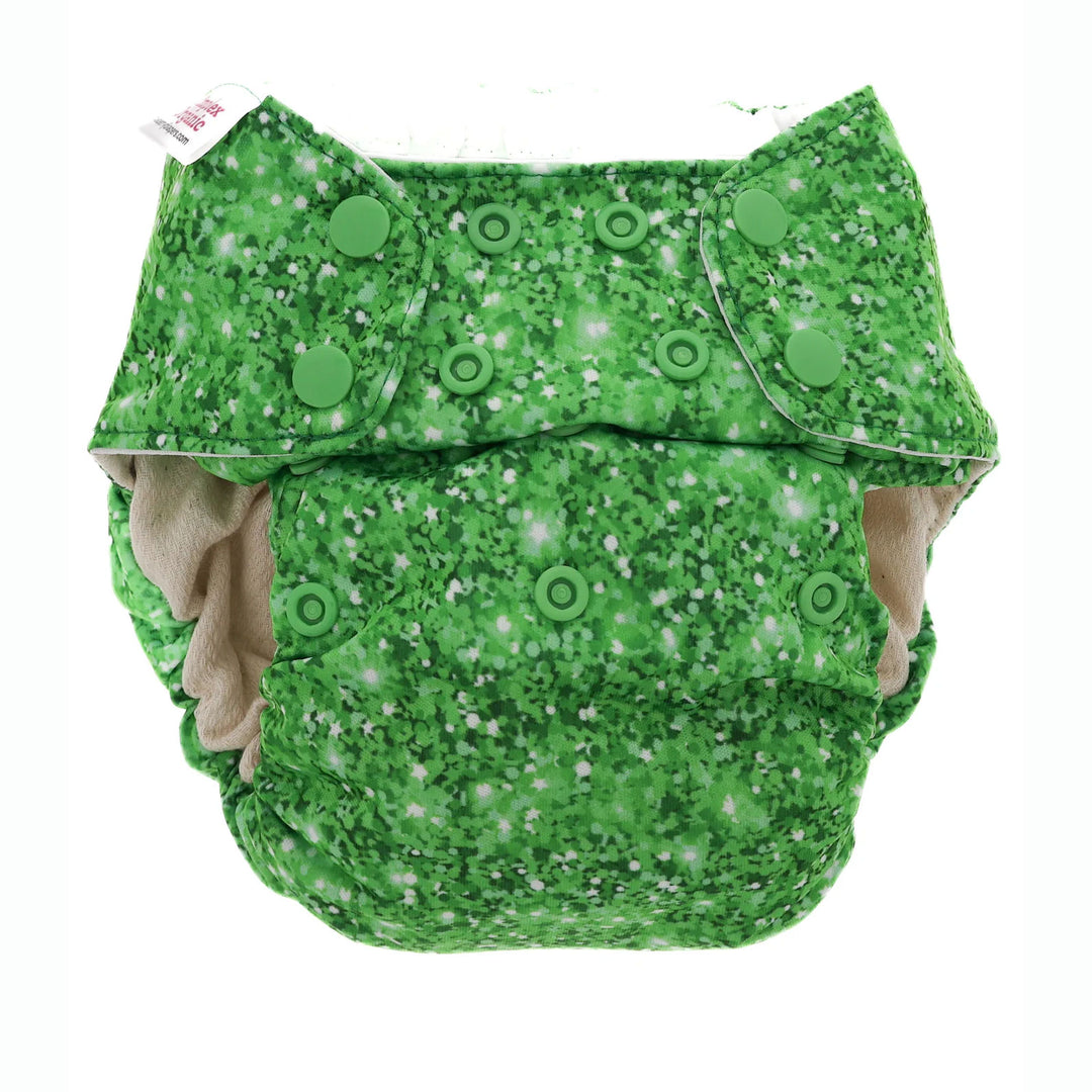 green sour apple cloth diaper