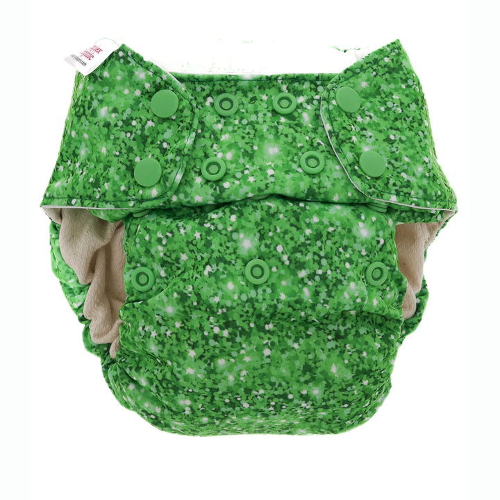 green sour apple cloth diaper