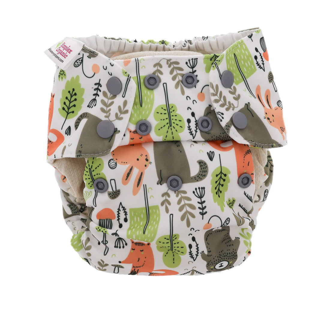 Blueberry Simplex aio diaper woodland friends