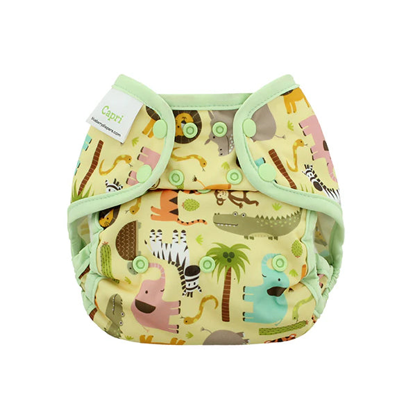 Blueberry capri diaper cover jungle jam