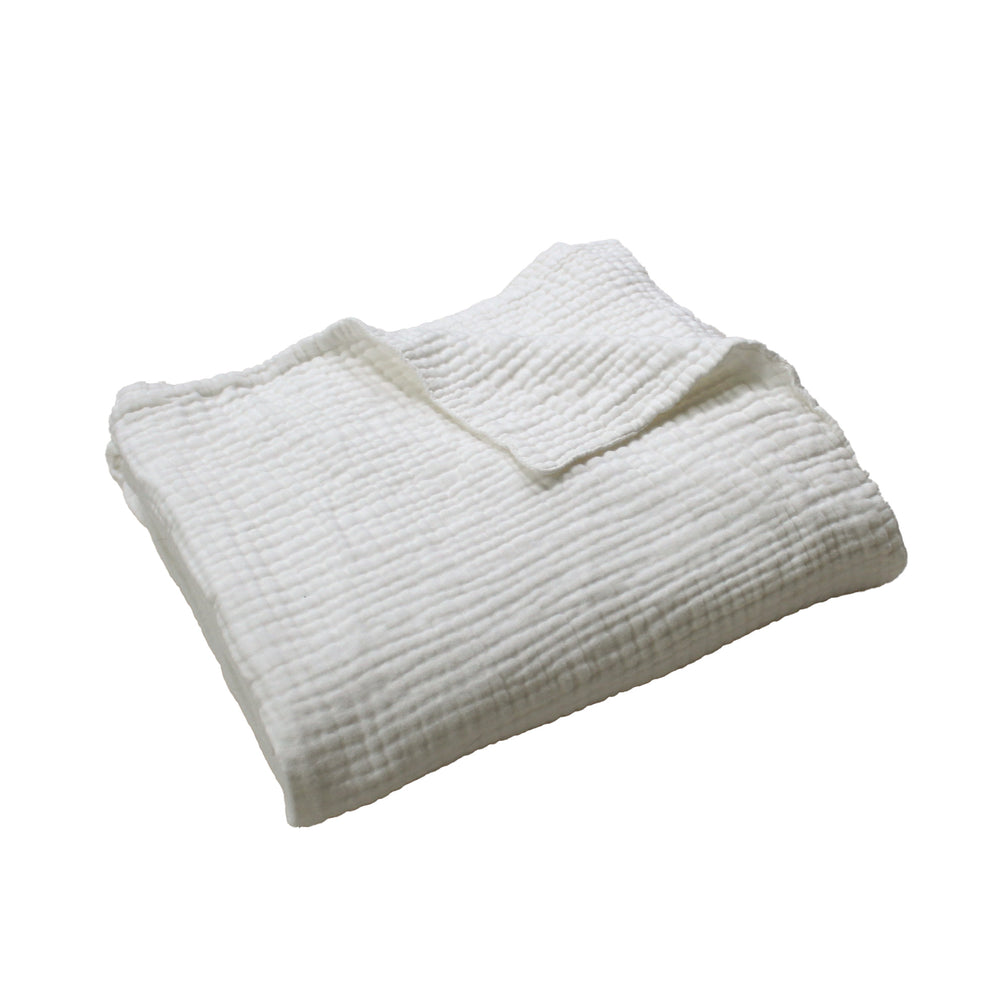 Crinkle muslin adult twin blanket