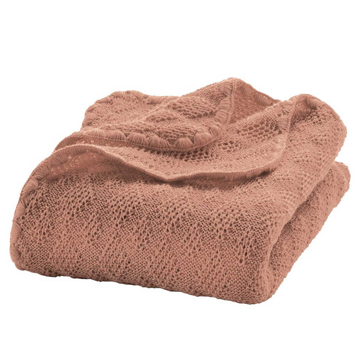 rose pink Disana babydecke merino wool blanket