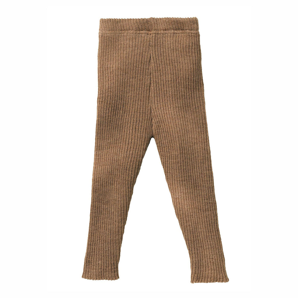 Disana merino wool leggings for baby and child caramel brown