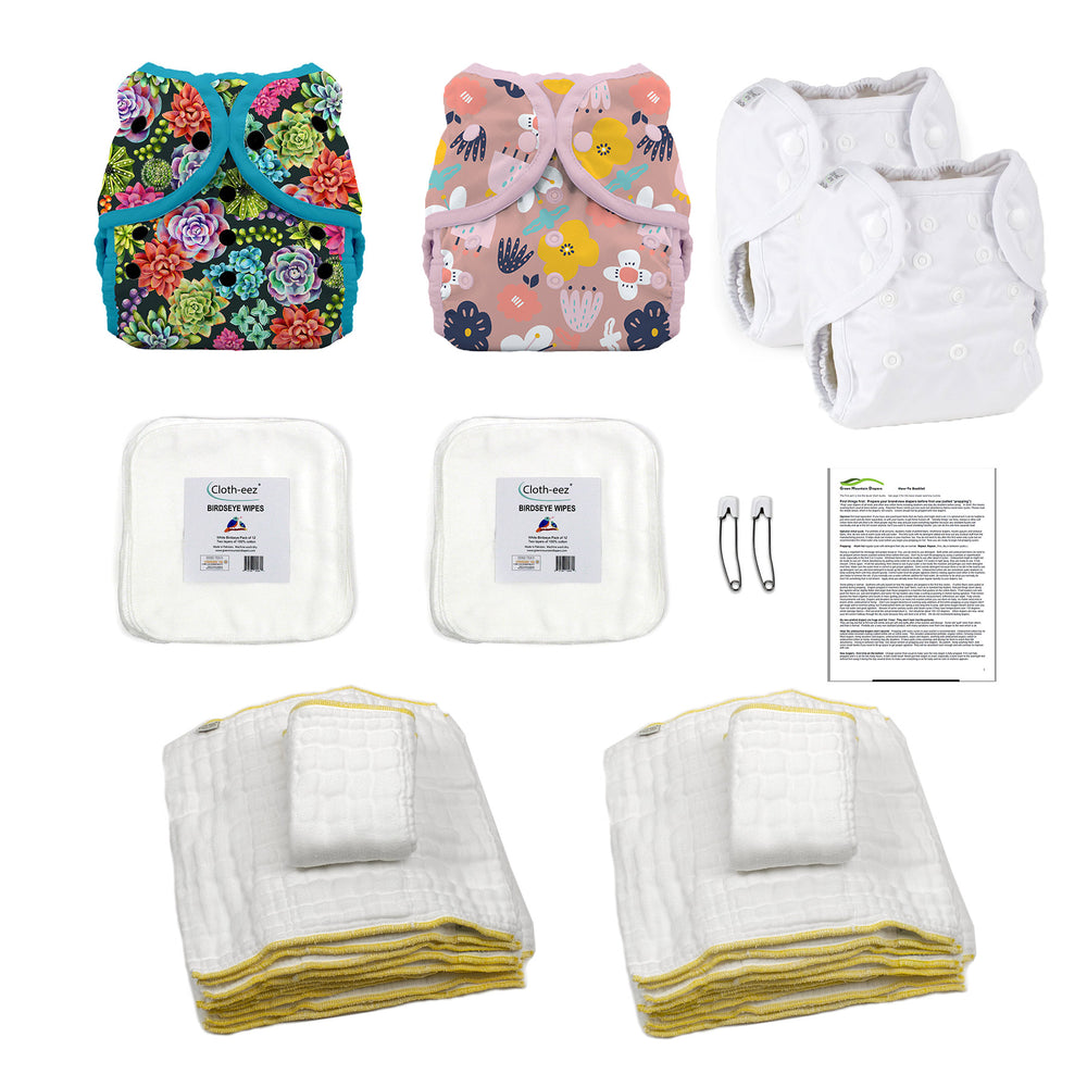 small cloth diaper kit for a girl