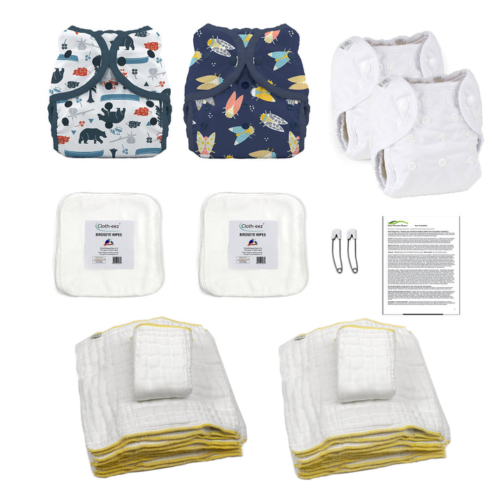 try small cloth diapers kit for a boy