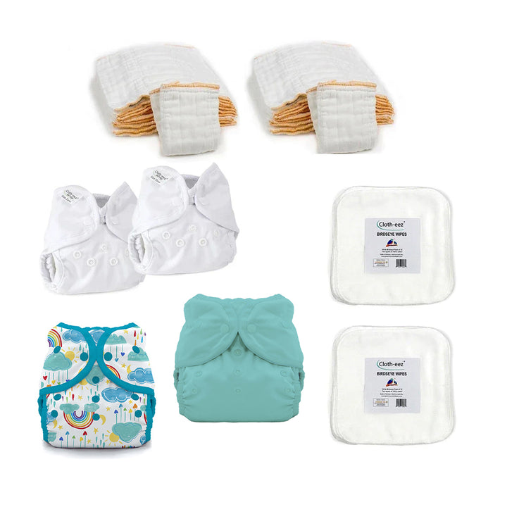 Hello newborn baby diaper kit with rainbow and maui