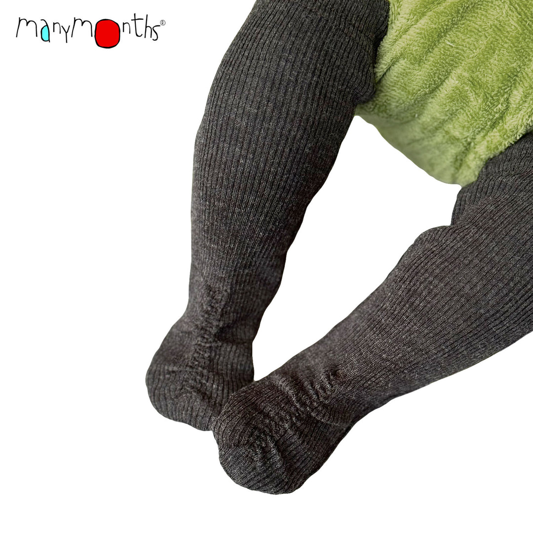 knee socks for baby grey merino wool