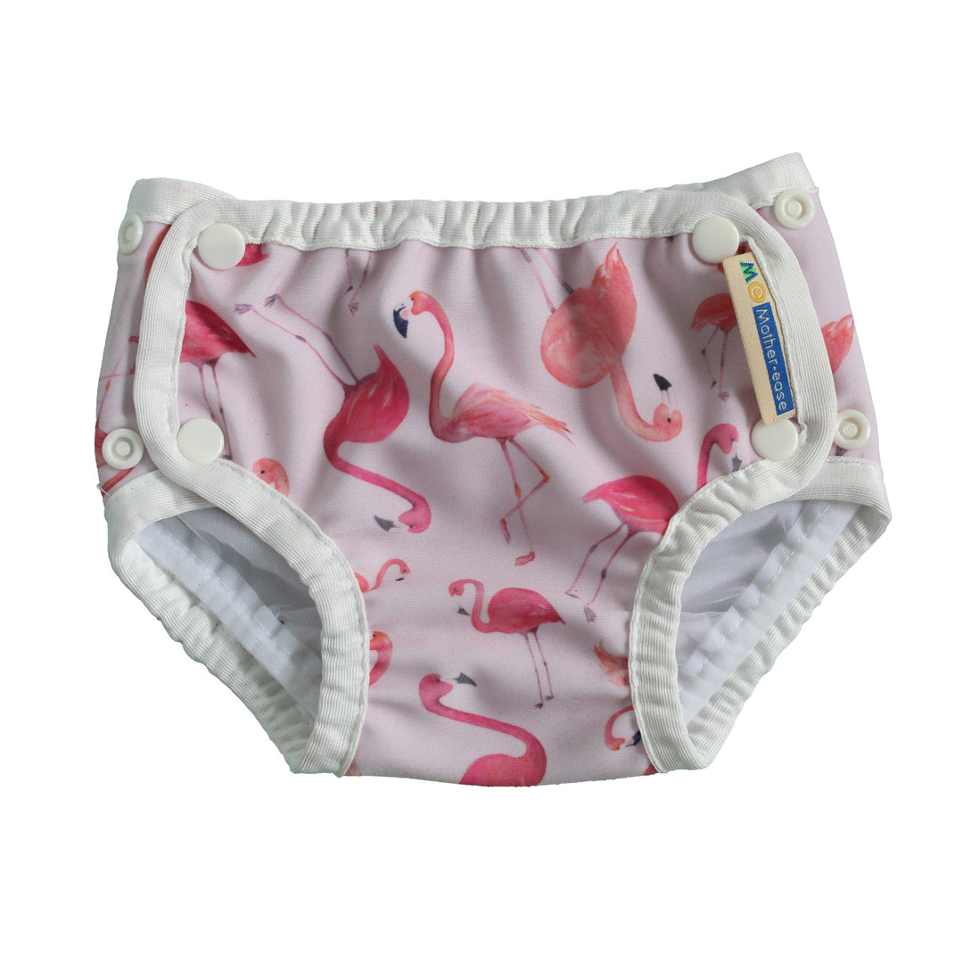 swim diaper pink flamingo