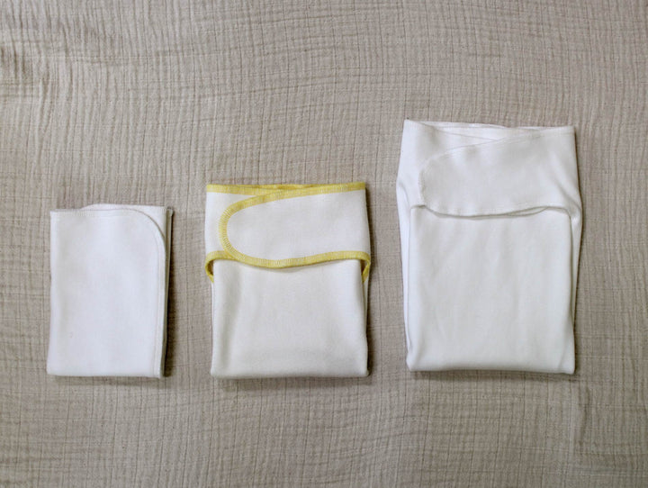 pre flat size comparison cloth diaper