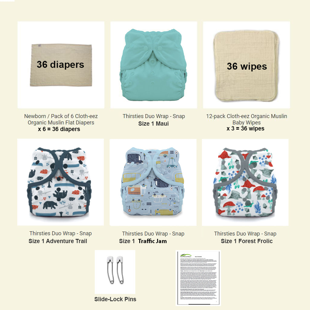 economy cloth diaper setup kit