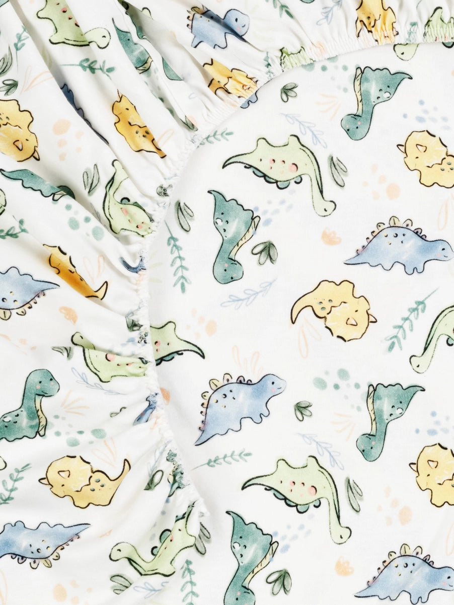 dino bassinet sheet organic cotton