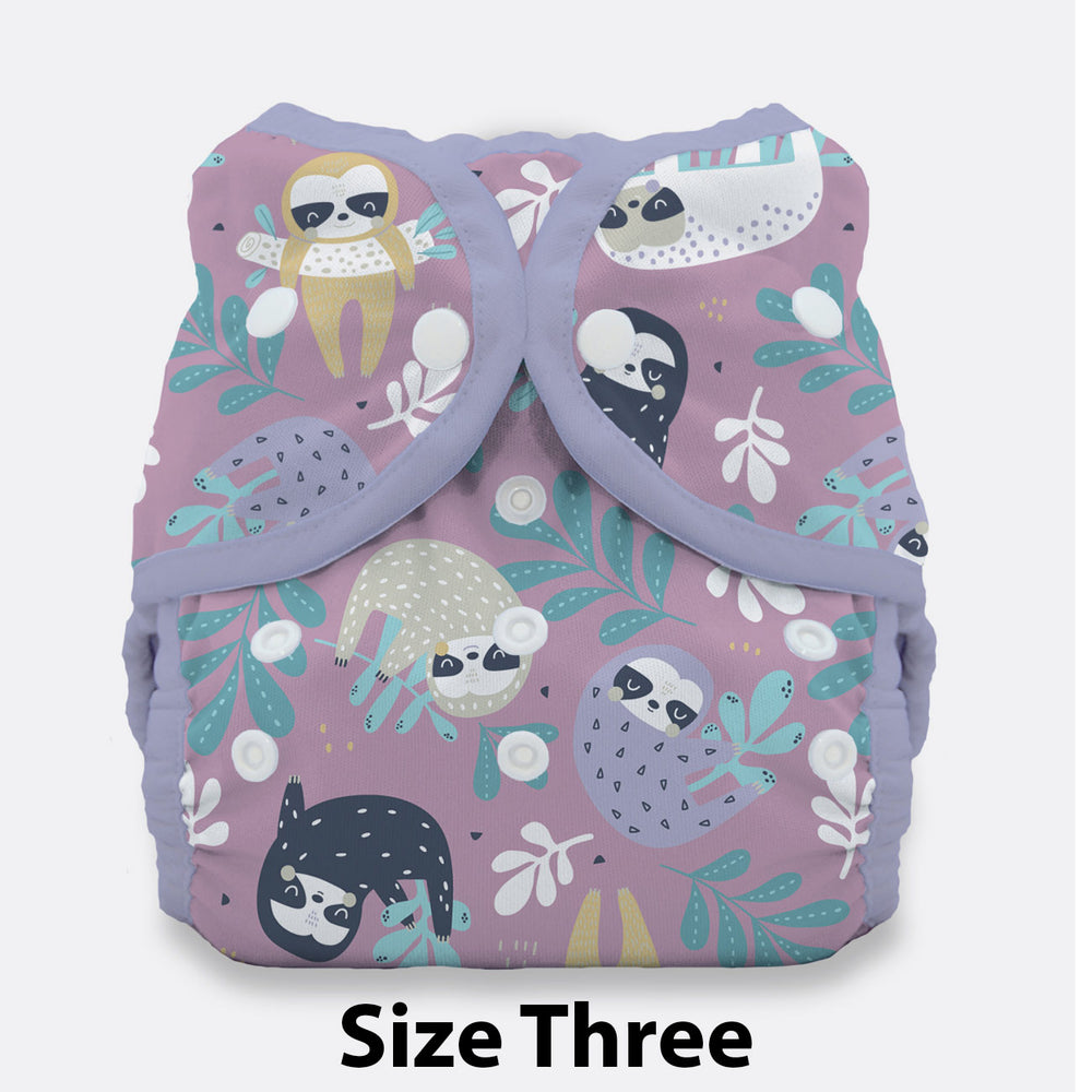 Thirsties Duo Wrap Snap Size Three Sloth Life