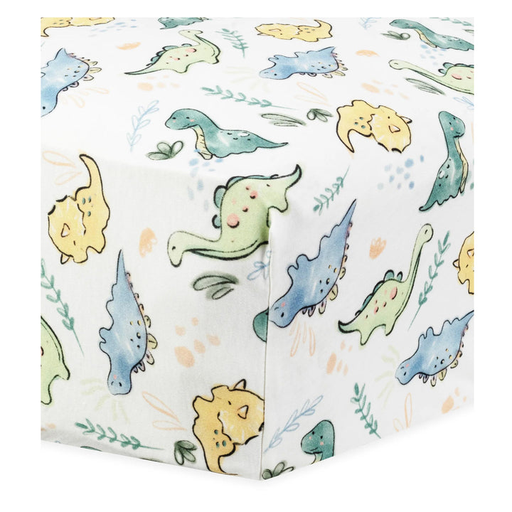 dino crib sheet organic cotton