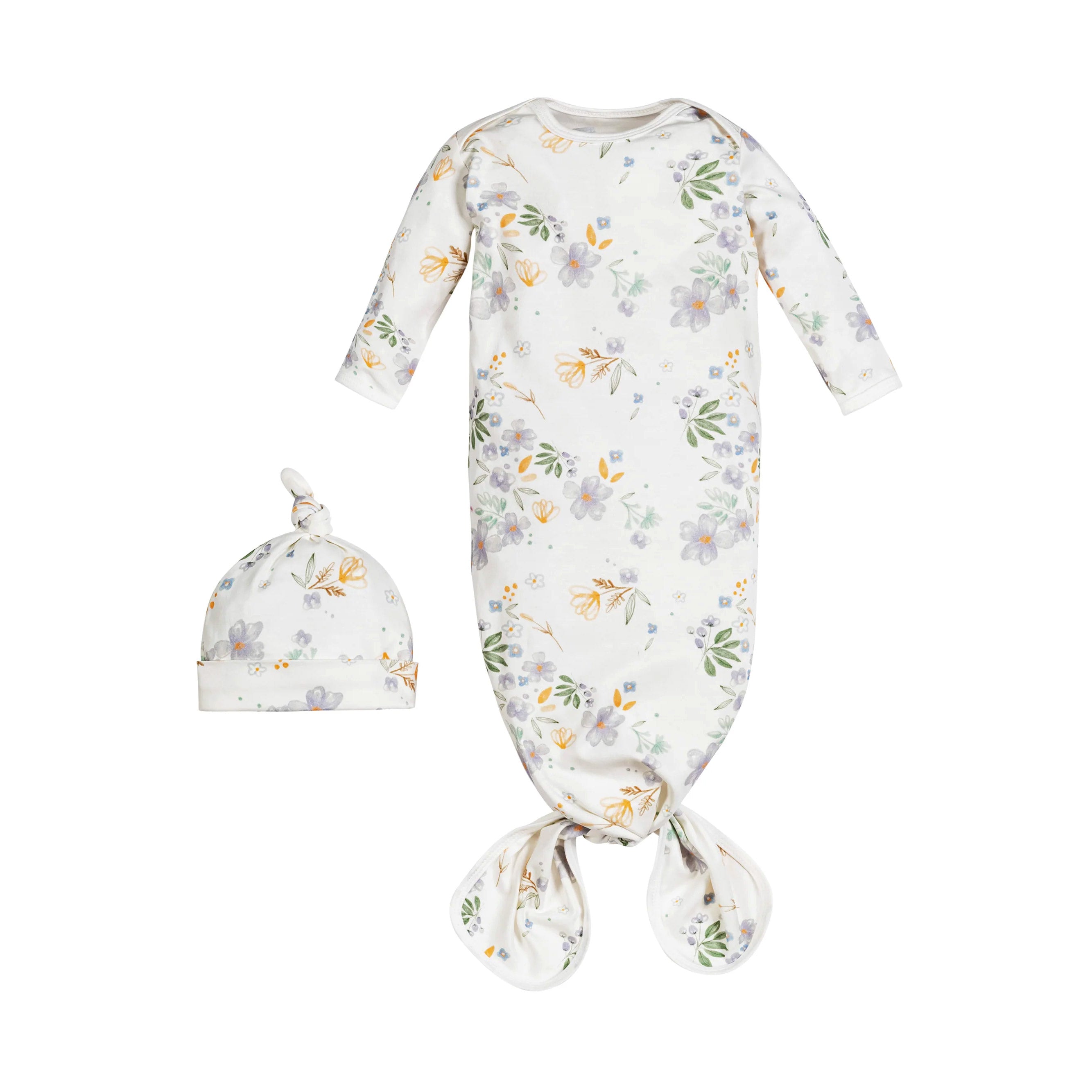 Organic knotted baby gown hotsell