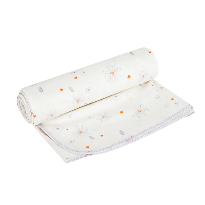 Shadow Floral organic cotton receiving blanket