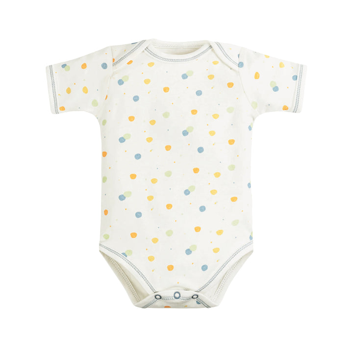 organic baby onesie shirt dots