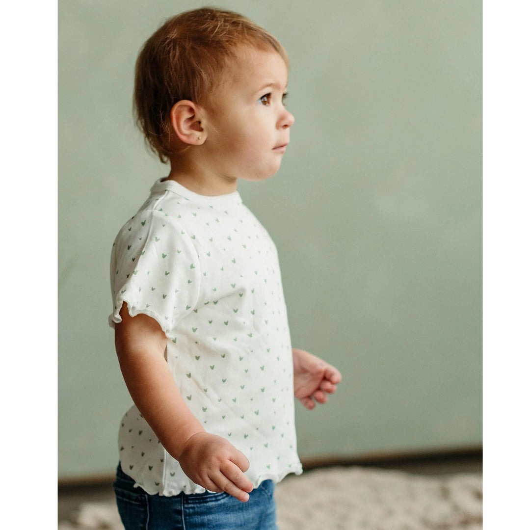 organic cotton toddler tee shirt hearts