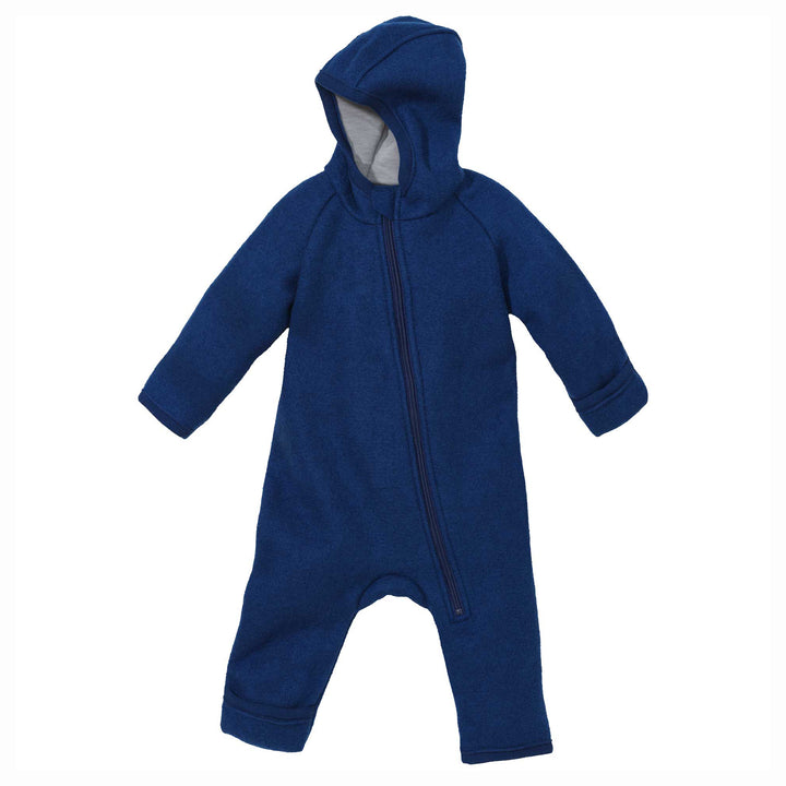 Disana zip overall baby wool snowsuit navy blue small