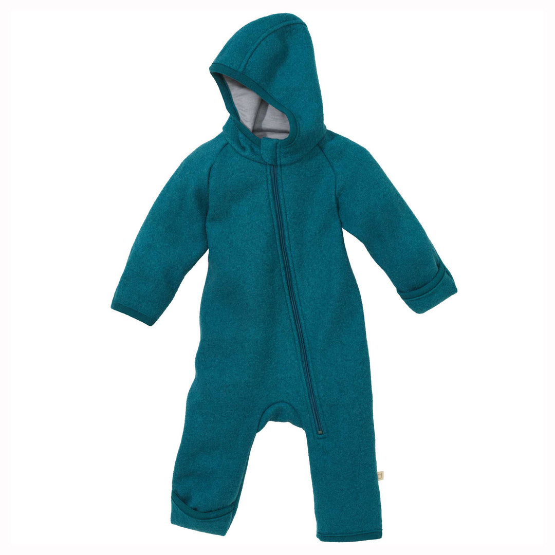 Disana zip overall baby wool snowsuit pacific teal small