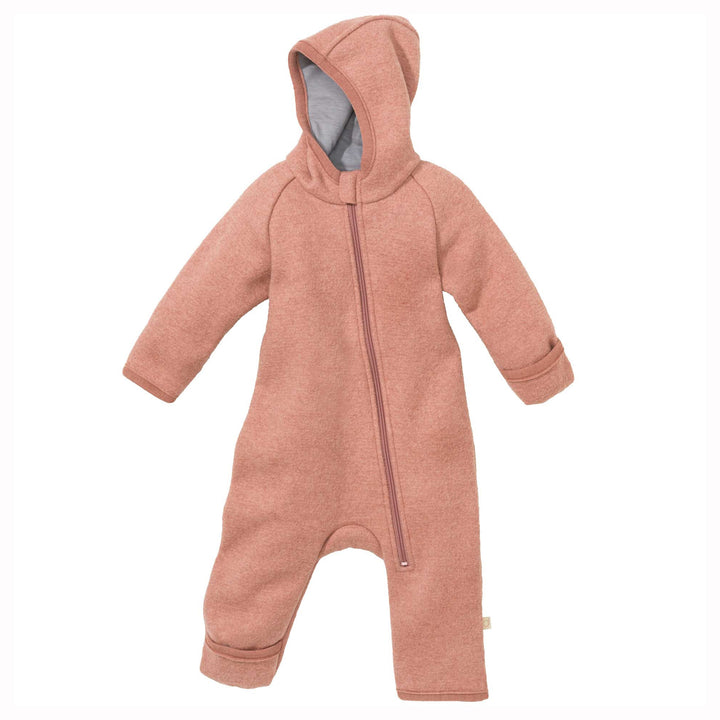 Disana zip overall baby wool snowsuit rose pink