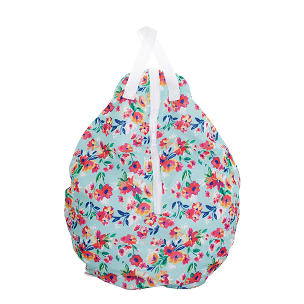 Smart Bottoms Hanging Wet Bag Aqua Floral