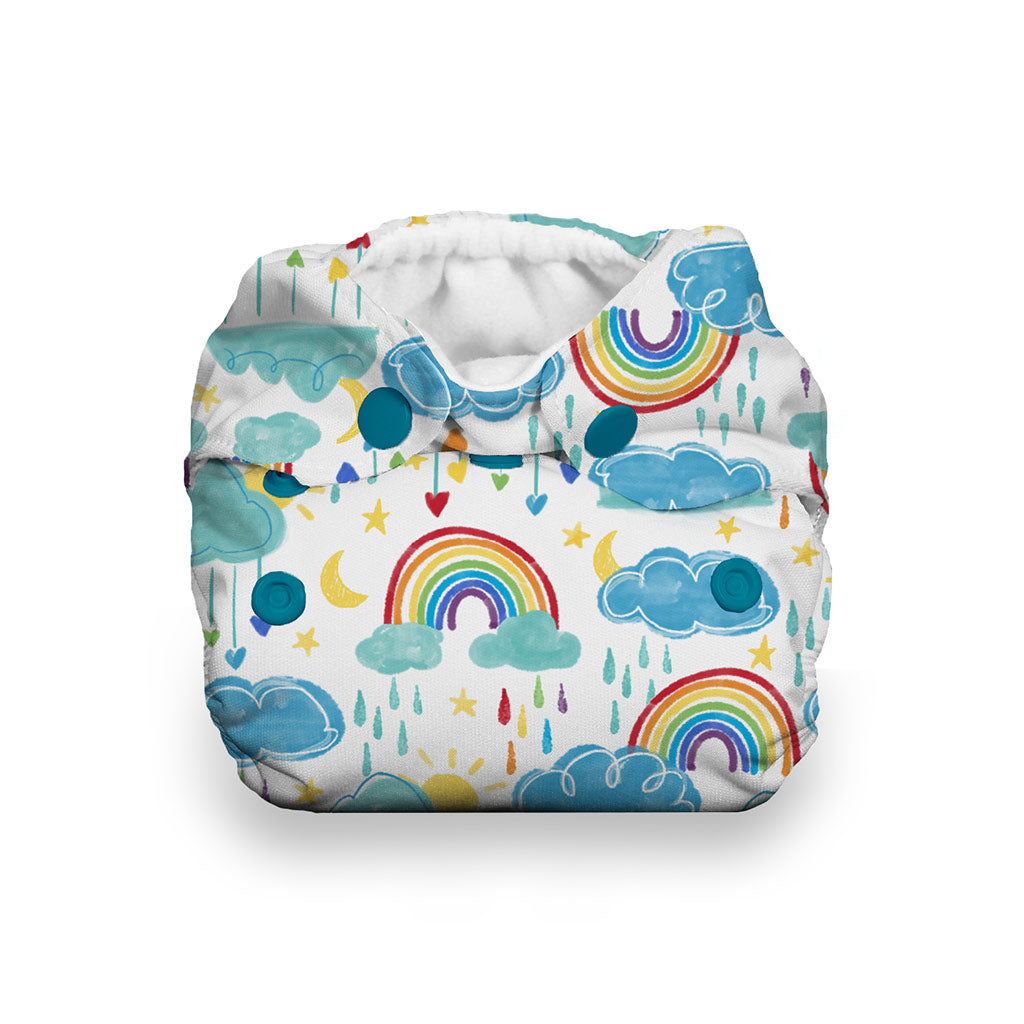 Thirsties Snap Natural Newborn AIO Rainbow